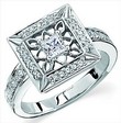 Platinum Antique Ring | 1-3.5x3.5, 14-1.2, 20-1.0, 12.0 Width, 6.48DWT10 | SKU: P-120955