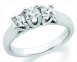 Platinum 3 Stone Diamond Anniversary Band 1 CTW Ref 394029