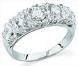 Platinum 5 Stone Anniversary Band 1.25 CTW Ref 615074