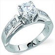 Platinum Tulipset Diamond Engagement Ring .67 CTW Ref 355901