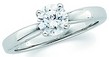 Platinum 3/4 carat Diamond 1-5.8 Solstice Solitaire with Bombe Shank | SKU: P-15620603