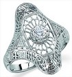 Platinum Antique Ring | 1-3.7, 5.04DWT10* | SKU: P-4091