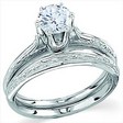 Platinum Engagement Ring with Matching Band .38 Carat Ref 999155