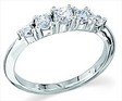 Platinum 5 Stone Diamond Anniversary Band .42 CTW Ref 513612