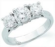 Platinum 3 Stone Anniversary Band 1 5.8, 2 4.6, 4.20DWT10 Ref 780079