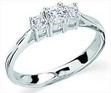 Platinum 3 Stone Diamond Engagement Ring .29 CTW Ref 743890
