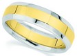 18KY & Platinum 6 mm Wedding Band | SKU: P-5793