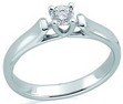 Platinum Bridal Diamond Engagement Ring .25 Carat Ref 366221