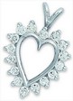 Platinum Diamond Heart Pendant .33 CTW Ref 852947