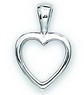 Platinum Heart Pendant 15 x 10mm Ref 349664