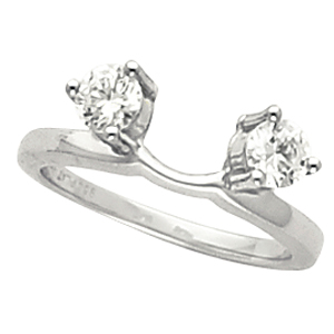 Platinum Round Cut Diamond Enhancer | 4.1 mm | SKU: 120687