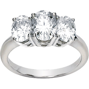 3 Stone Created Moissanite Anniversary Ring Ref 598517 Stuller