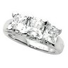 14K 6mm 3 Stone Cubic Zirconia Anniversary Ring Ref 197634