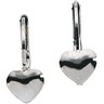 14KW 11 x 8.25mm Childrens Heart Lever Back Earrings Ref 487235