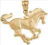 14KY 19 x 25mm Horse Pendant Ref 687123