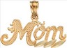 14KY 9.25 x 20.5 mm "Mom" Pendant | SKU: MF-21795