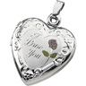 SS Tri Color 20 x 19mm I Love You Heart Locket Ref 441444