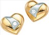 14KTT 1.75 mm Cubic Zirconia Heart Earrings | SKU: CZ-21879