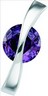 SS 10 mm Simulated Amethyst Pendant | SKU: SS-21987