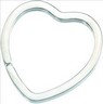 SS 33.75 x 33mm Heart Shaped Key Ring Ref 595057