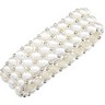 SS White Freshwater Pearl 3 Row Stretch Bracelet 6mm Ref 326523