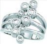 14KW Cubic Zirconia Right Hand Ring Ref 946842