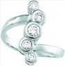 14K Cubic Zirconia Right Hand Ring Ref 105970