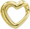 14KY 10 x 10.25mm Heart Chain Slide Ref 800159