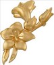 14KY 41.25 x 20.75mm Metal Fashion Flower Brooch Ref 603326