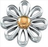 14KTT 17.75 x 17.5mm Flower Pendant Ref 666584