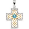 Anniversary Cross Pendant with Diamonds 22 x 18.5mm Ref 332299