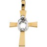 Mother and Child Cross with Diamond 16.5 x 12.5mm Ref 818015