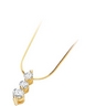 3 Stone Created Moissanite Pendant Slide Necklace .73 CTW Ref 847514