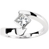 Created Moissanite Ring 4.5mm .5 Carat Ref 431192