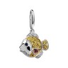 Genuine Multicolor Sapphire and Diamond Fish Charm .02 CTW Ref 481304