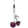 Genuine Pink Sapphire and Diamond Cherry Charm Ref 252118