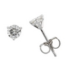 Created Moissanite 3 Prong Stud Earrings 4mm .5 CTW Ref 897076