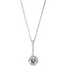 Created Moissanite and Diamond Necklace 6mm .2 CTW Ref 930179