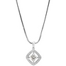 Created Moissanite and Diamond Necklace 6mm .1 CTW Ref 244416
