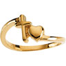 Cross and Heart Chastity Ring Size 7 Ref 687935