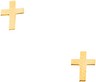 Childrens Cross Earrings 5.5 x 4.5mm Ref 689780