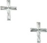 Childrens Diamond Cut Cross Earrings 9 x 6.75mm Ref 859178