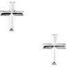 Childrens Polished Cross Earrings 9 x 6.75mm Ref 393177