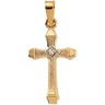 Accented Hollow Cross Diamond Pendant 17 x 11mm Ref 574248