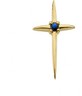 Cross Pendant with Genuine Sapphire 17.75 x 10mm Ref 101826