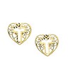 Cross Heart Earrings 8.25 x 9mm Ref 638651