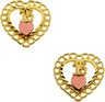 Two Tone 15th Birthday Heart Earrings 10.75 x 10.5mm Ref 834930