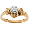 Religious Bridal Engagement Ring and Band .52 CTW Ref 468535