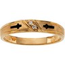 14K Yellow Gold .025 CTW Natural Diamond Ladies Band