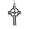 SS 28 x 20mm Celtic Cross with 24 inch Curb Chain Ref 762035